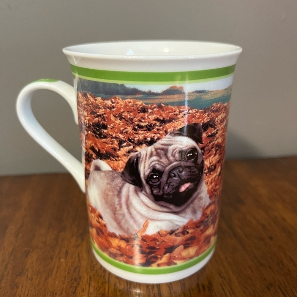 Purely Pugs Collectors Mug by DANBURY MINT -Fall Friends